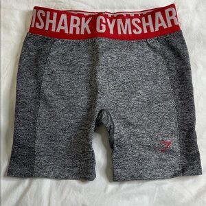 Gymshark Heather Gray Shorts with Red Waistband
